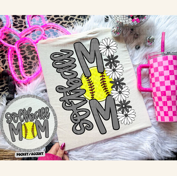 Softball Mom (Daisies)