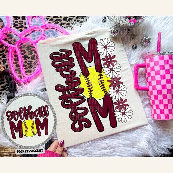 Softball Mom (Daisies)