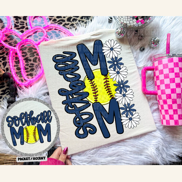 Softball Mom (Daisies)