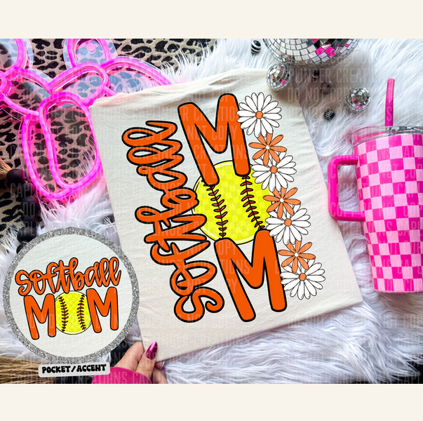 Softball Mom (Daisies)