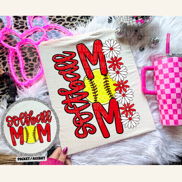 Softball Mom (Daisies)