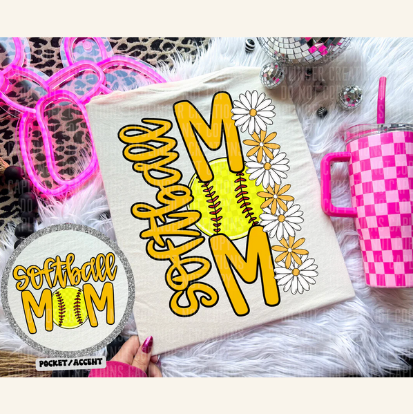 Softball Mom (Daisies)