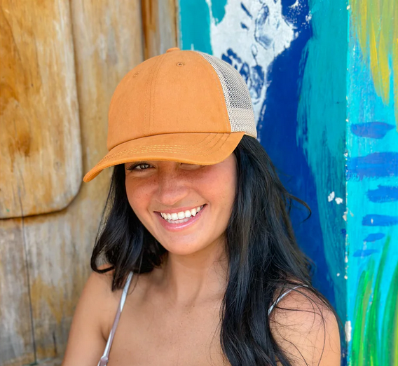 Solid Cotton Brushed C.C. Trucker Ball Cap
