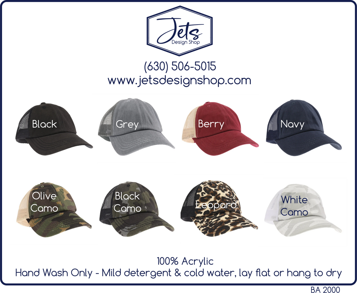 Solid Cotton Brushed C.C. Trucker Ball Cap