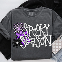 Spooky Season Purple Flower Trio