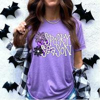Spooky Season Purple Flower Trio