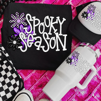 Spooky Season Purple Flower Trio