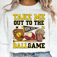 Take Me Out to the Ball Game (Softball - Gold/Black)