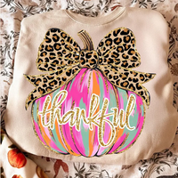 Thankful Pumpkin (Leopard Bow)