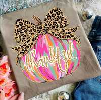 Thankful Pumpkin (Leopard Bow)