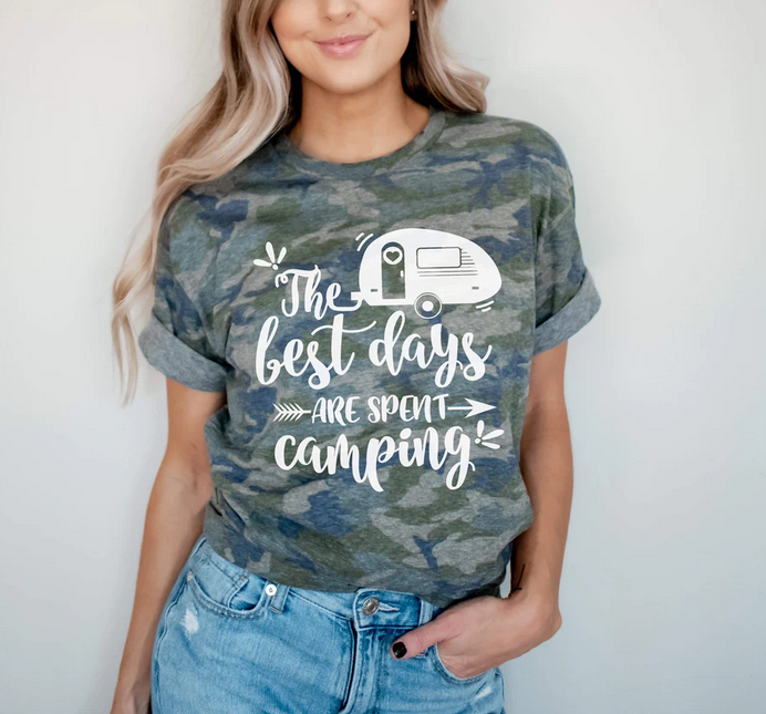 The Best Days are Spent Camping (White)