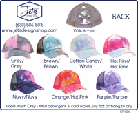 Tie Dye Criss-Cross Mesh High Ponytail C.C. Ball Cap