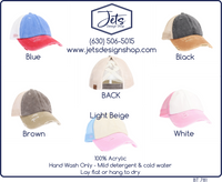 Tri-Color Stone Washed Criss-Cross High Pony C.C. Ball Cap