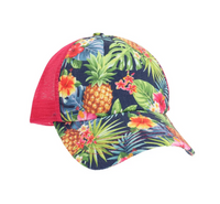 Tropical Print Criss-Cross High Pony C.C. Ball Cap