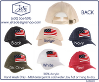 Unisex Chenille USA Flag Patch C.C. Ball Cap