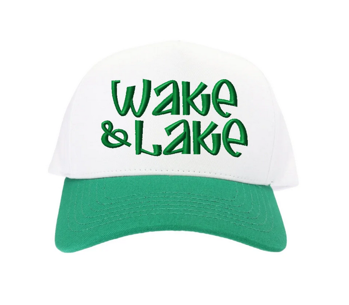 Wake & Lake C.C. Embroidered Trucker Hap