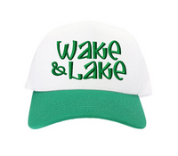 Wake & Lake C.C. Embroidered Trucker Hap