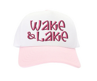 Wake & Lake C.C. Embroidered Trucker Hap