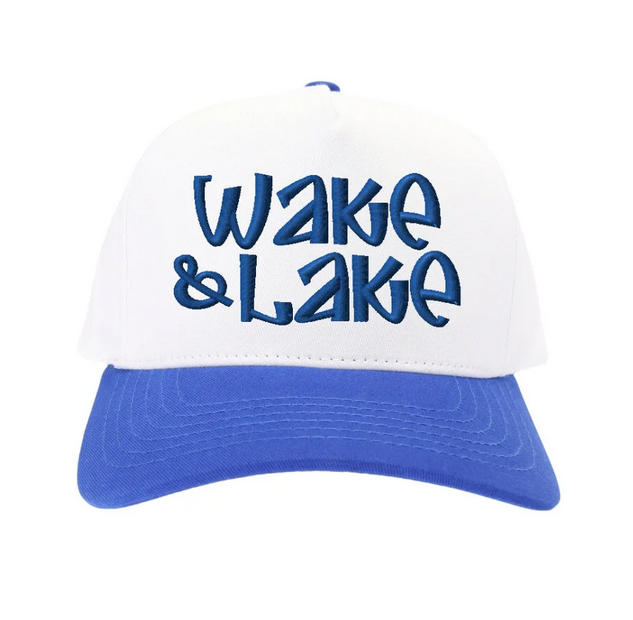 Wake & Lake C.C. Embroidered Trucker Hap