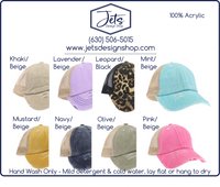 Washed Denim Criss-Cross High Pony C.C. Ball Cap